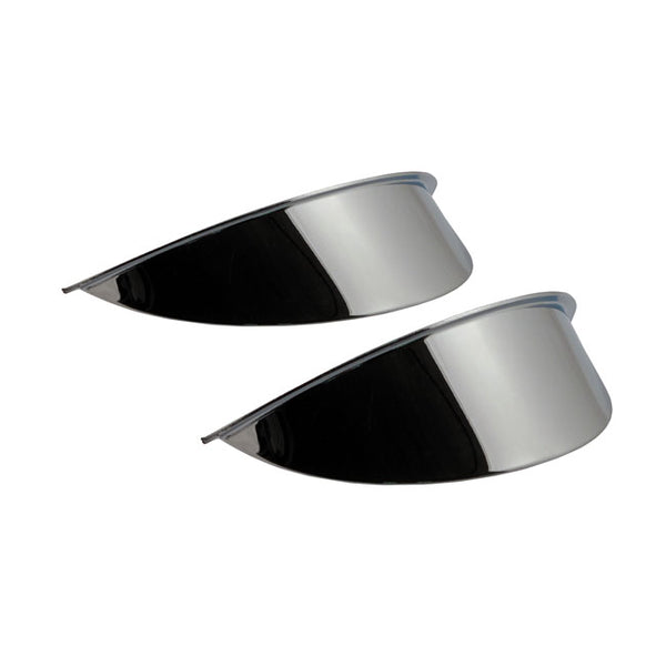 Smooth headlamp/spotlamp visor. 4-1/2". Chrome.