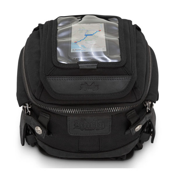 BURLY, VOYAGER TANK/TAIL BAG. BLACK CORDURA