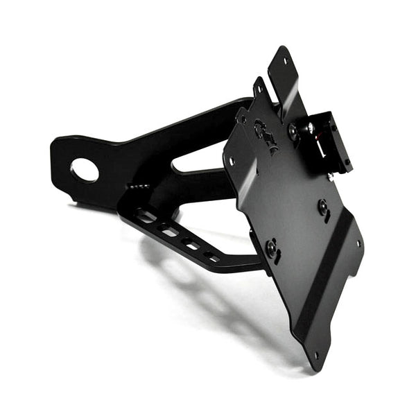 ZIEGER, SIDE MOUNT LICENSE PLATE BRACKET KIT. BLACK. HD softail.