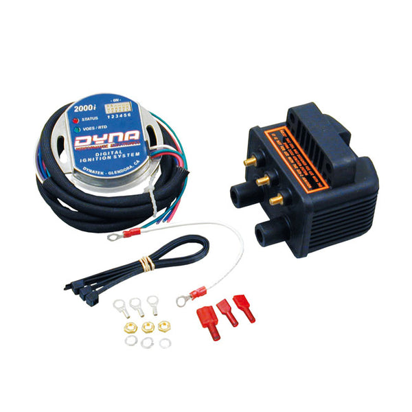 Dynatek, Dyna 2000i ignition module & 1 coil kit. 70-99 HD Big twin, 71-03  XL.