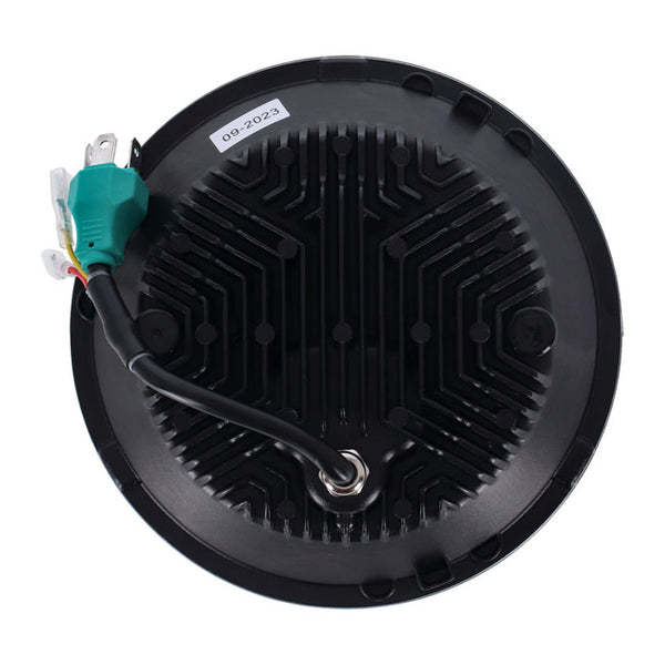 BRIGHT, 7 INCH LED HEADLAMP UNIT. BLACK.