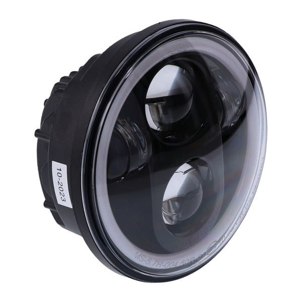 BRIGHT, 5.75 INCH LED HEADLAMP UNIT. BLACK. HALO RING