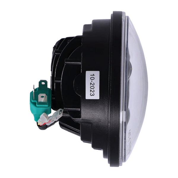 BRIGHT, 5.75 INCH LED HEADLAMP UNIT. BLACK. HALO RING
