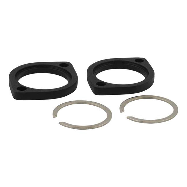 EXHAUST FLANGE AND RETAINER KIT. CHROME OR BLACK