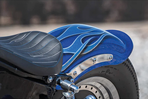 LOWBROW CUSTOMS ROGUE REAR FENDER & STRUTS FOR HD 1958-1984 BIG TWIN.