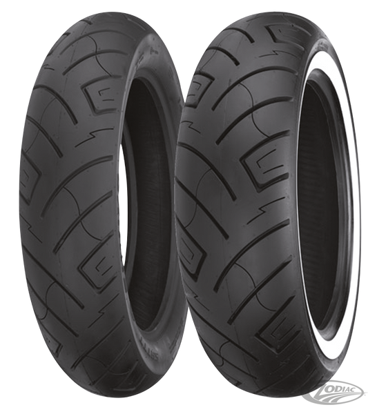 SHINKO SR777R REAR TIRES. WHITEWALL. Tubeless.
