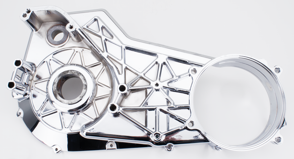 Inner primary cover chrome, fits HD Softail 1989-1993. (Kan også tilpasses 94-98 modeller)