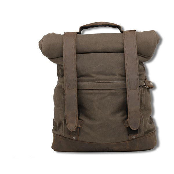 BURLY ROLL TOP BACKPACK DARK OAK