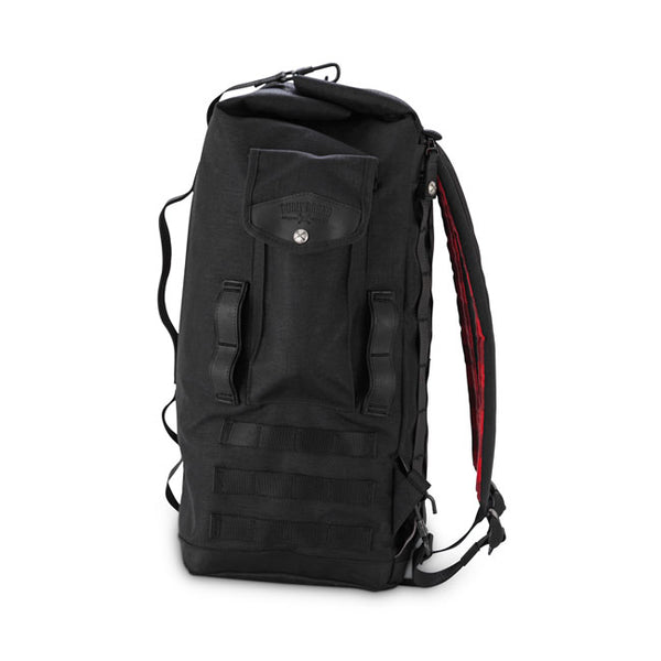 BURLY VOYAGER SISSY BAR BACKPACK DARK BLACK