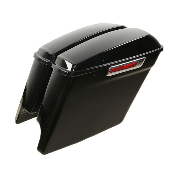 "5" DOWN EXTENDED SADDLEBAG SET. BLACK. HD touring. 14-23.