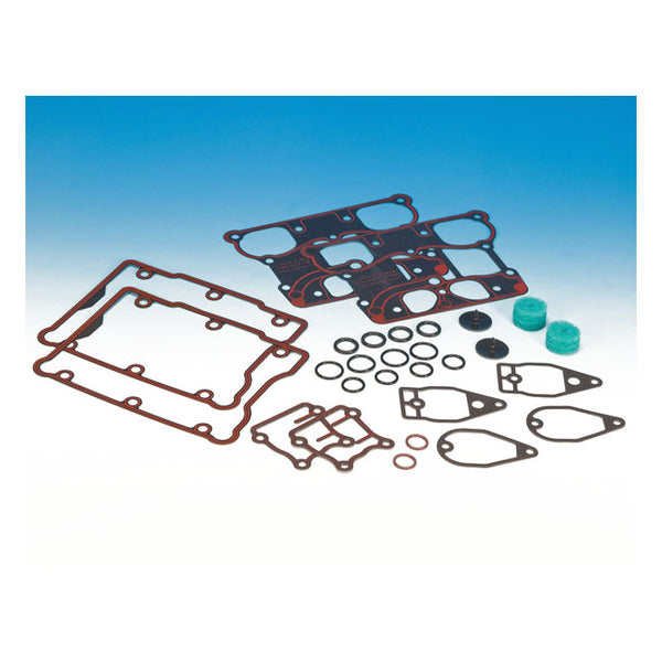 JAMES ROCKER COVER GASKET SET. HD Twin cam 99-17.