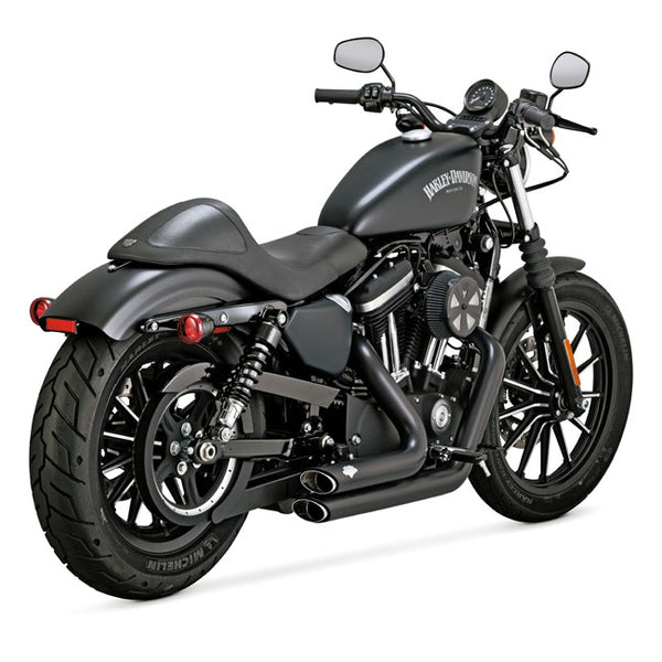 VANCE & HINES, 2-1/2" SHORTSHOTS STAGGERED EXH. BLACK. XL Sportster 04-22.