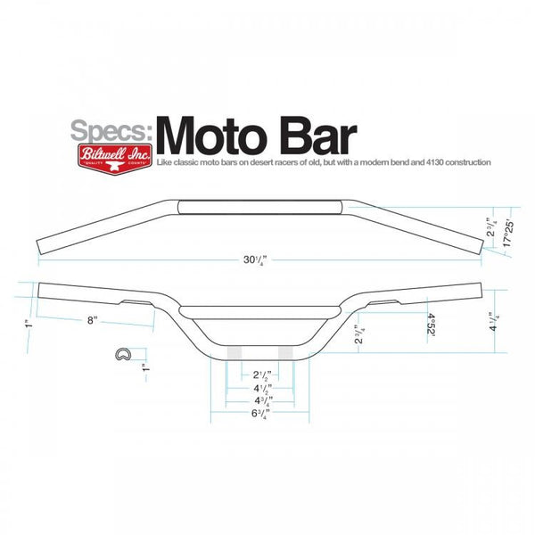 BILTWELL MOTO. 82-21 H-D mech. or e-throttle (excl. 88-11 Springers) with 1" I.D. risers