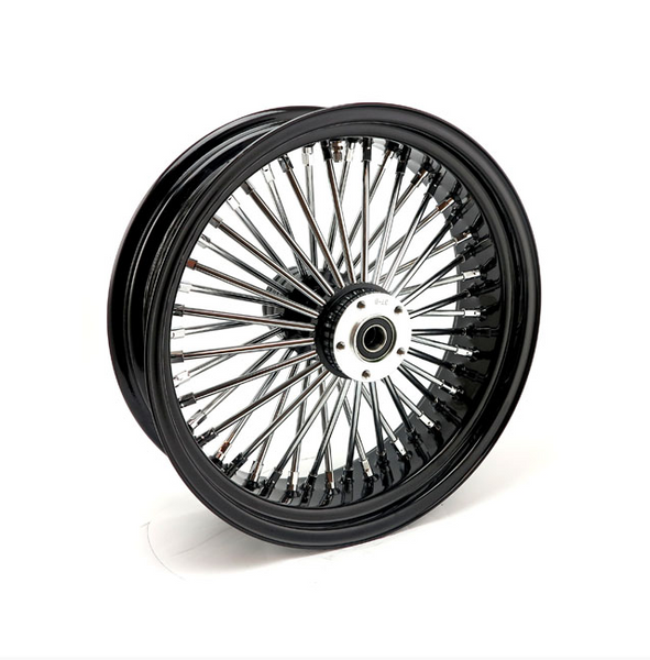 MCS RADIAL 48 FAT SPOKE REAR WHEEL 5.50 X 18. Svart eller krom.