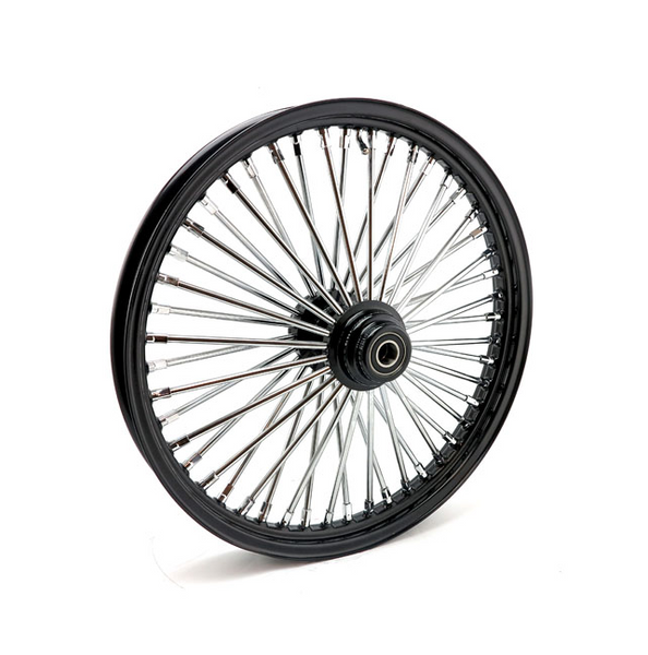 MCS RADIAL 48 FAT SPOKE FRONT WHEEL 2.15 X 21. Svart eller krom.
