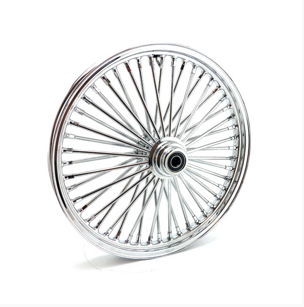 MCS RADIAL 48 FAT SPOKE FRONT WHEEL 2.15 X 21. Svart eller krom.