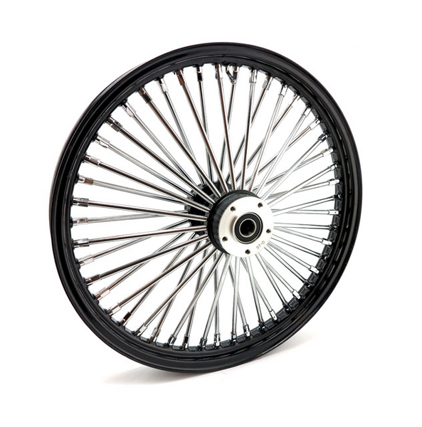 MCS RADIAL 48 FAT SPOKE FRONT WHEEL 2.15 X 21. Svart eller krom.