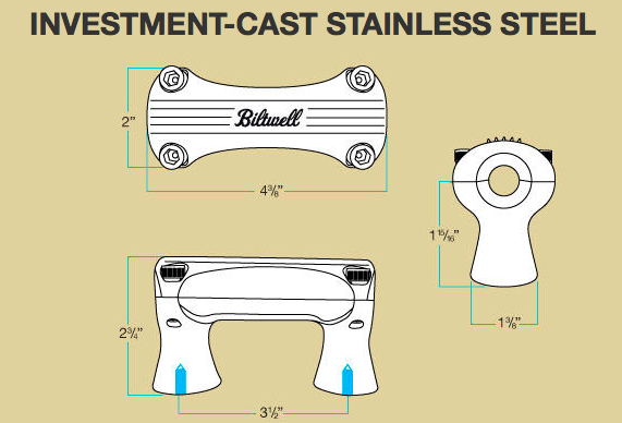 Biltwell Thunder riser -Sort
