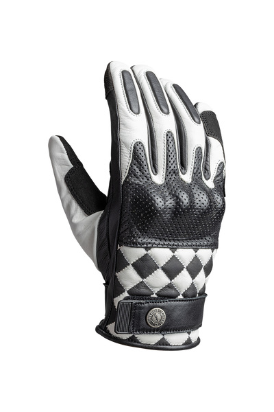 JOHN DOE TRACKER RACE GLOVES BLACK/WHITE. CE godkjente mc hansker.