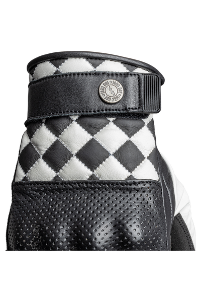 JOHN DOE TRACKER RACE GLOVES BLACK/WHITE. CE godkjente mc hansker.
