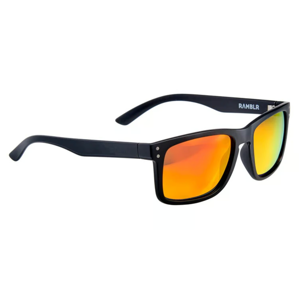 Biltwell Ramblr sunglasses. Grey smoke-Red mirror.
