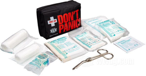 FØRSTEHJELPS KIT. FIRST AID KIT »DON’T PANIC « BY W&W CYCLES