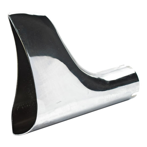 Universal slip-on fishtail tip chrome