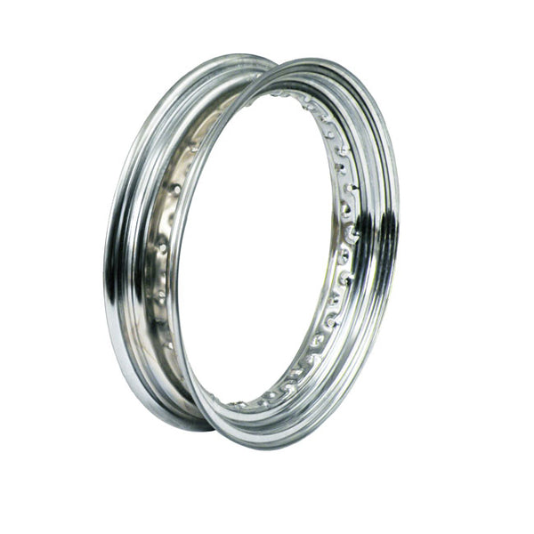 Felgring. Dropcenter. 3.00x16. Svart eller krom. Gummiventil.