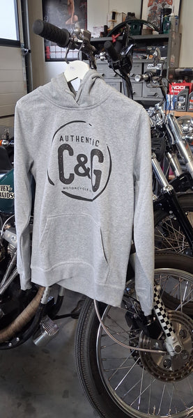 C&G Motorcycles. Hettegenser. Grå.