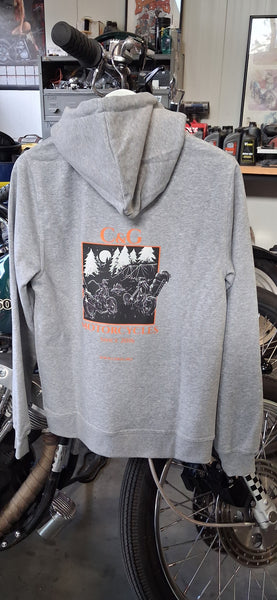 C&G Motorcycles. Hettegenser. Grå.