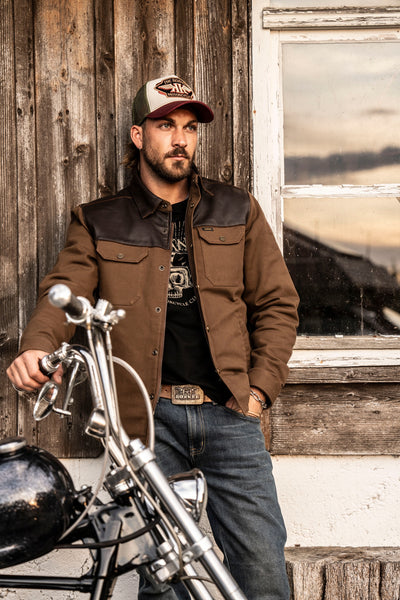 ROKKER BOZEMAN RIDER SHIRT. BROWN OR BLACK.