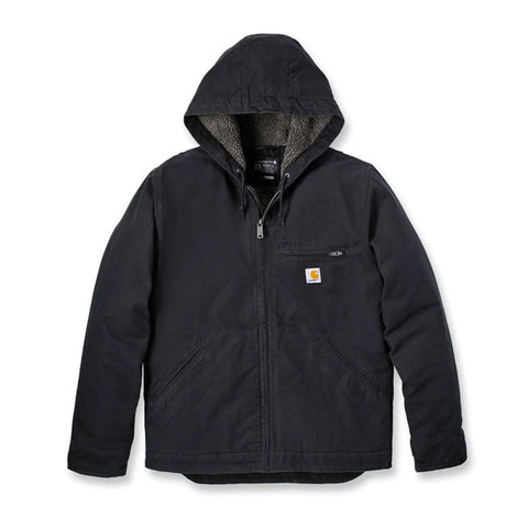 Carhartt Washed Duck Sherpa Lined Jacket Black