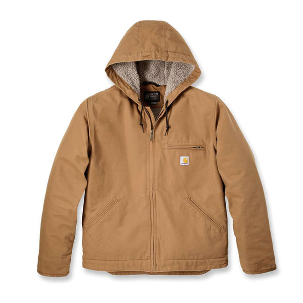 Carhartt Washed Duck Sherpa Lined Jacket Carhartt brown