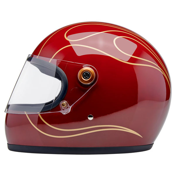 Biltwell Gringo S helmet Garnet Red Flames