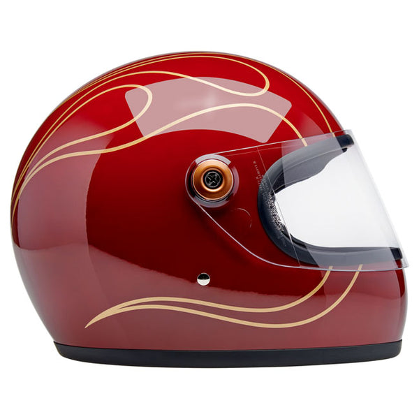 Biltwell Gringo S helmet Garnet Red Flames