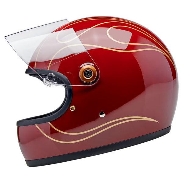 Biltwell Gringo S helmet Garnet Red Flames