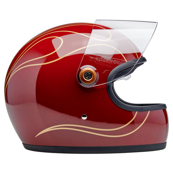 Biltwell Gringo S helmet Garnet Red Flames