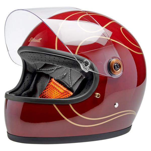 Biltwell Gringo S helmet Garnet Red Flames