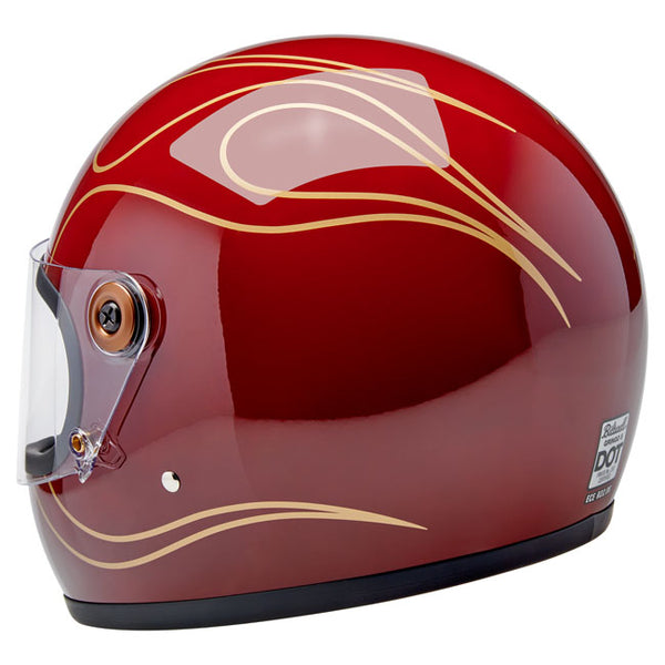 Biltwell Gringo S helmet Garnet Red Flames