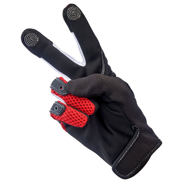 BILTWELL ANZA GLOVES. BLACK OUT - ORANGE/BLACK -RED/BLACK