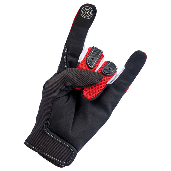 BILTWELL ANZA GLOVES. BLACK OUT - ORANGE/BLACK -RED/BLACK