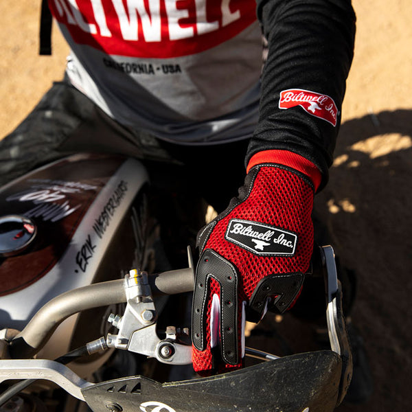 BILTWELL ANZA GLOVES. BLACK OUT - ORANGE/BLACK -RED/BLACK