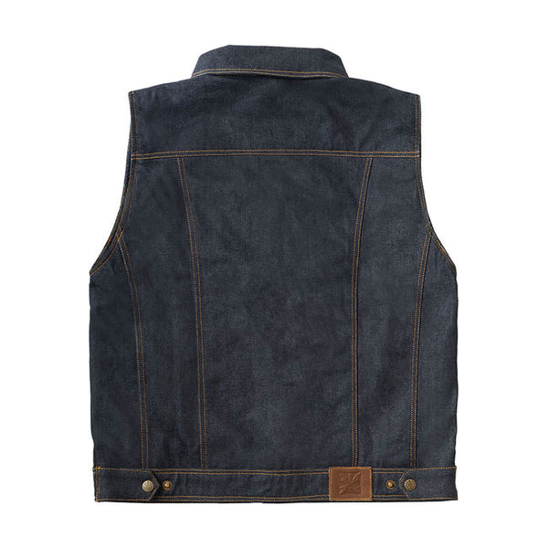 WEST COAST CHOPPERS-13 1/2 DOMINATOR RAW DENIM RIDING VEST