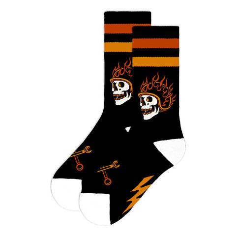 American socks Mid High Piston Rebels socks black