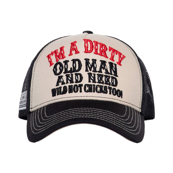 King Kerosin I'm a dirty old man cap black&offwhite
