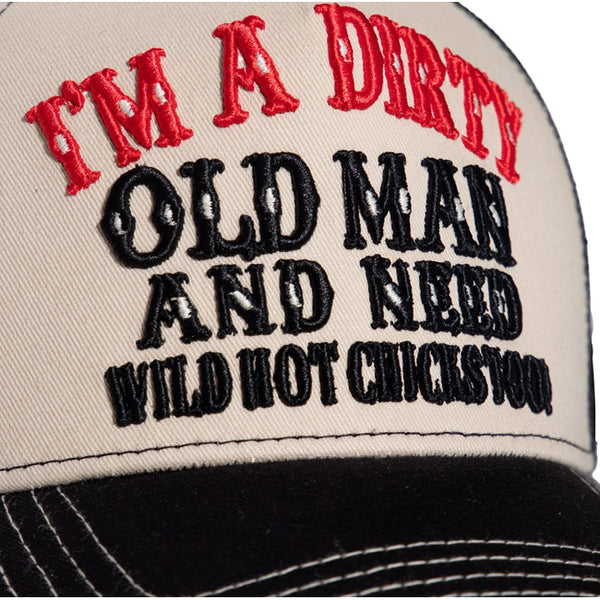King Kerosin I'm a dirty old man cap black&offwhite