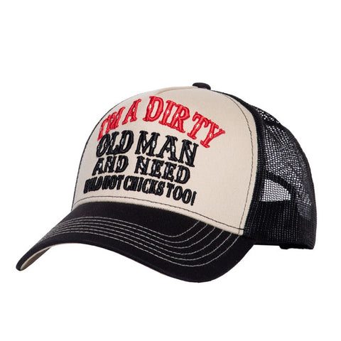 King Kerosin I'm a dirty old man cap black&offwhite