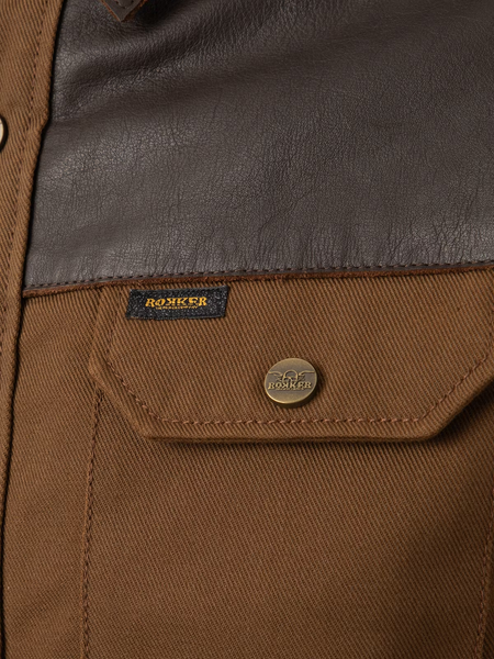 ROKKER BOZEMAN RIDER SHIRT. BROWN OR BLACK.