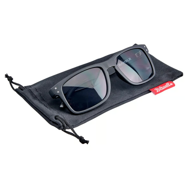Biltwell Ramblr sunglasses. Grey smoke-Red mirror.