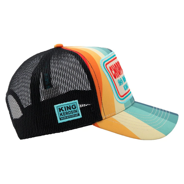 King Kerosin Chopper Shit trucker cap blue/orange